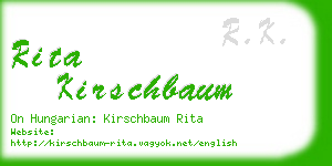 rita kirschbaum business card